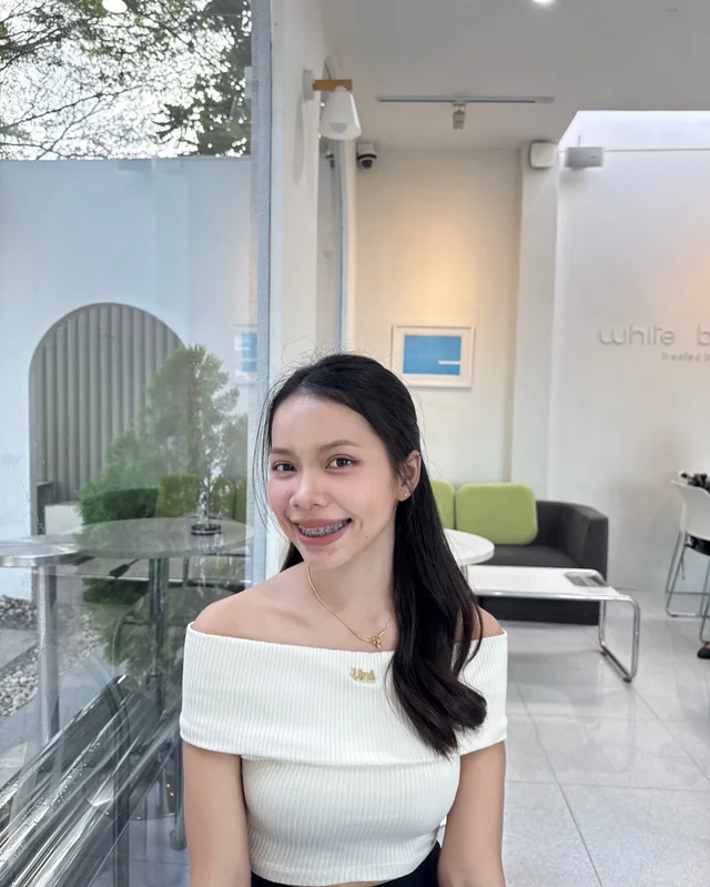 เสื้อครอปไหล่ตก Unigam Ribbed Off Shoulder Crop Top thumbnail 4